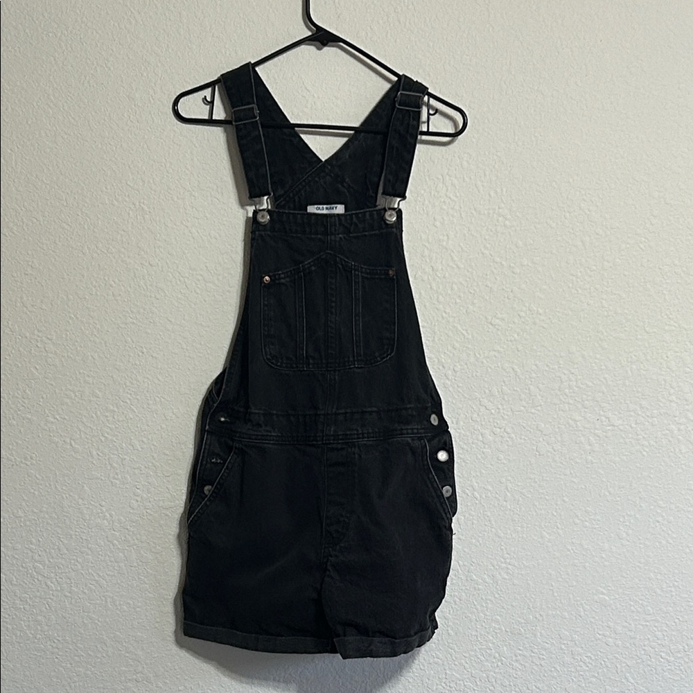 Black Denim Overalls